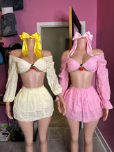 Cherry Baby Crop Top & Ruffle Skirt Set- Yellow