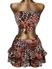 Leopard Kisses Ruffle Mini Set