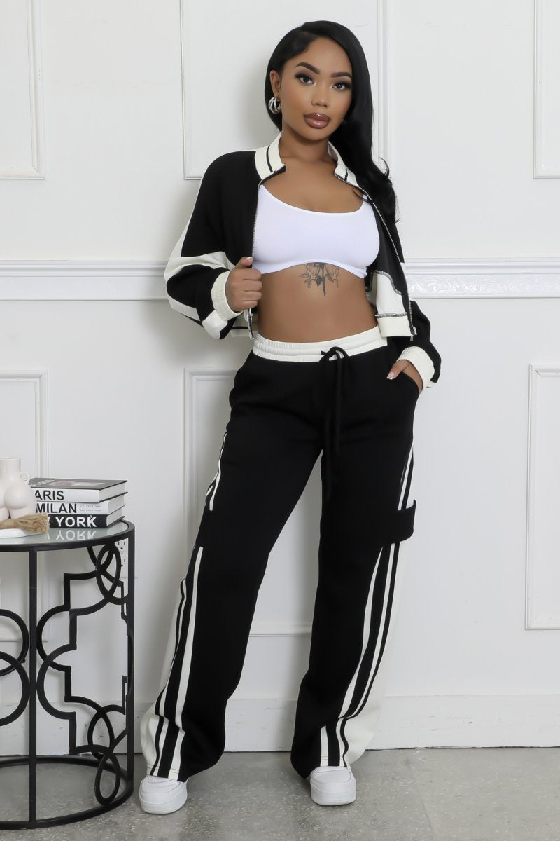 Keep It Cool Pant Set- Black