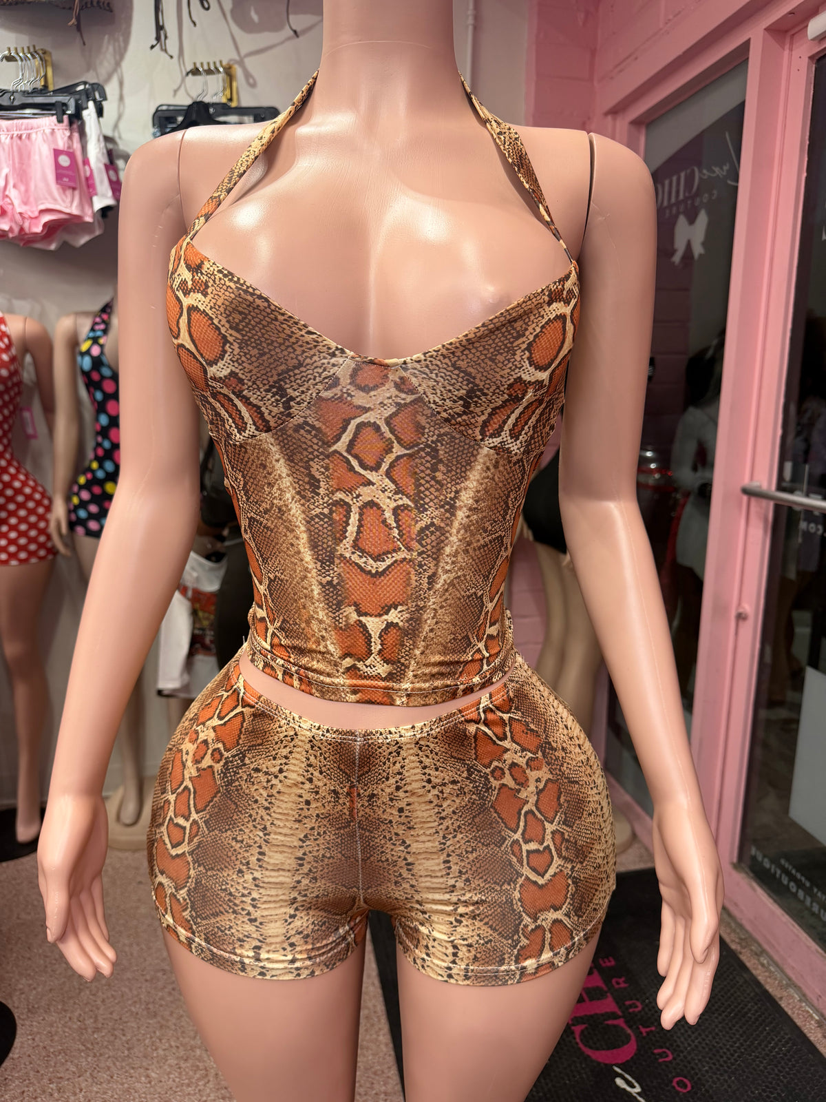 Wild Venom Short Set- Orange