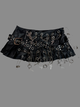 (Pre-Order 12-15 days then ship) Edgy Elegance Mini Pleated Skirt- Black