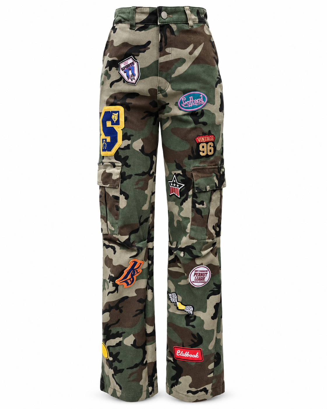 Boot Camp Baddie Cargo Pants- Camo Patch