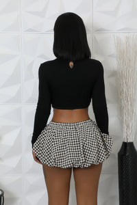 Don’t Stare Skirt Set- Black