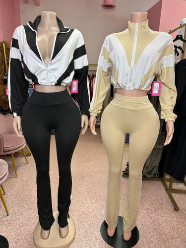 On A Chill Day Pant Set- Black or Tan