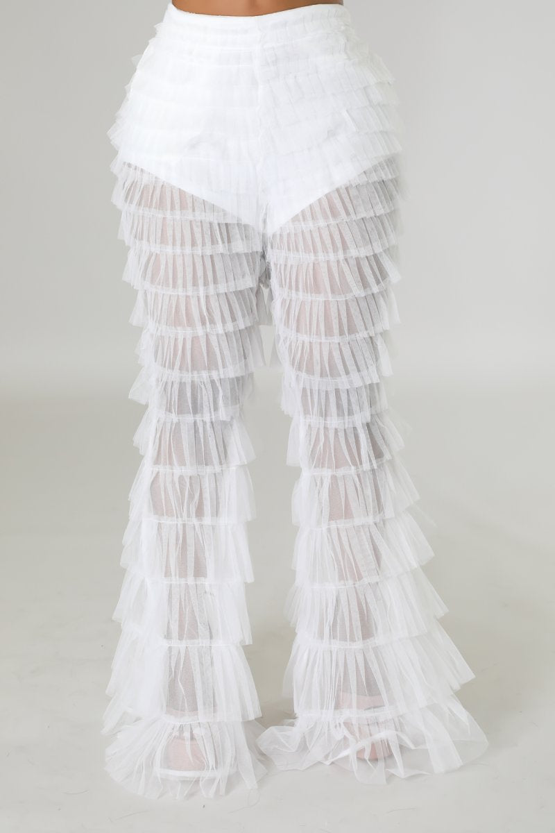 Tulle Pants- White