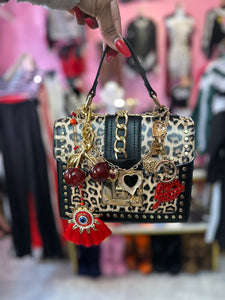 Leopard Charm Bag