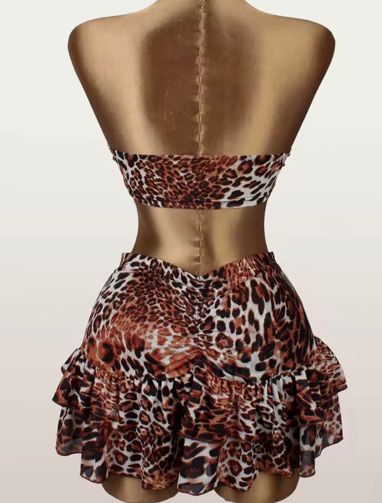 Leopard Kisses Ruffle Mini Set