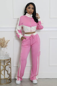 Keep It Cool Pant Set- Pink