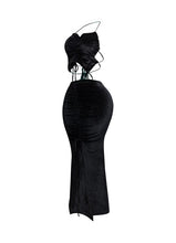 Everything I Want Velvet Maxi Skirt Set –Black