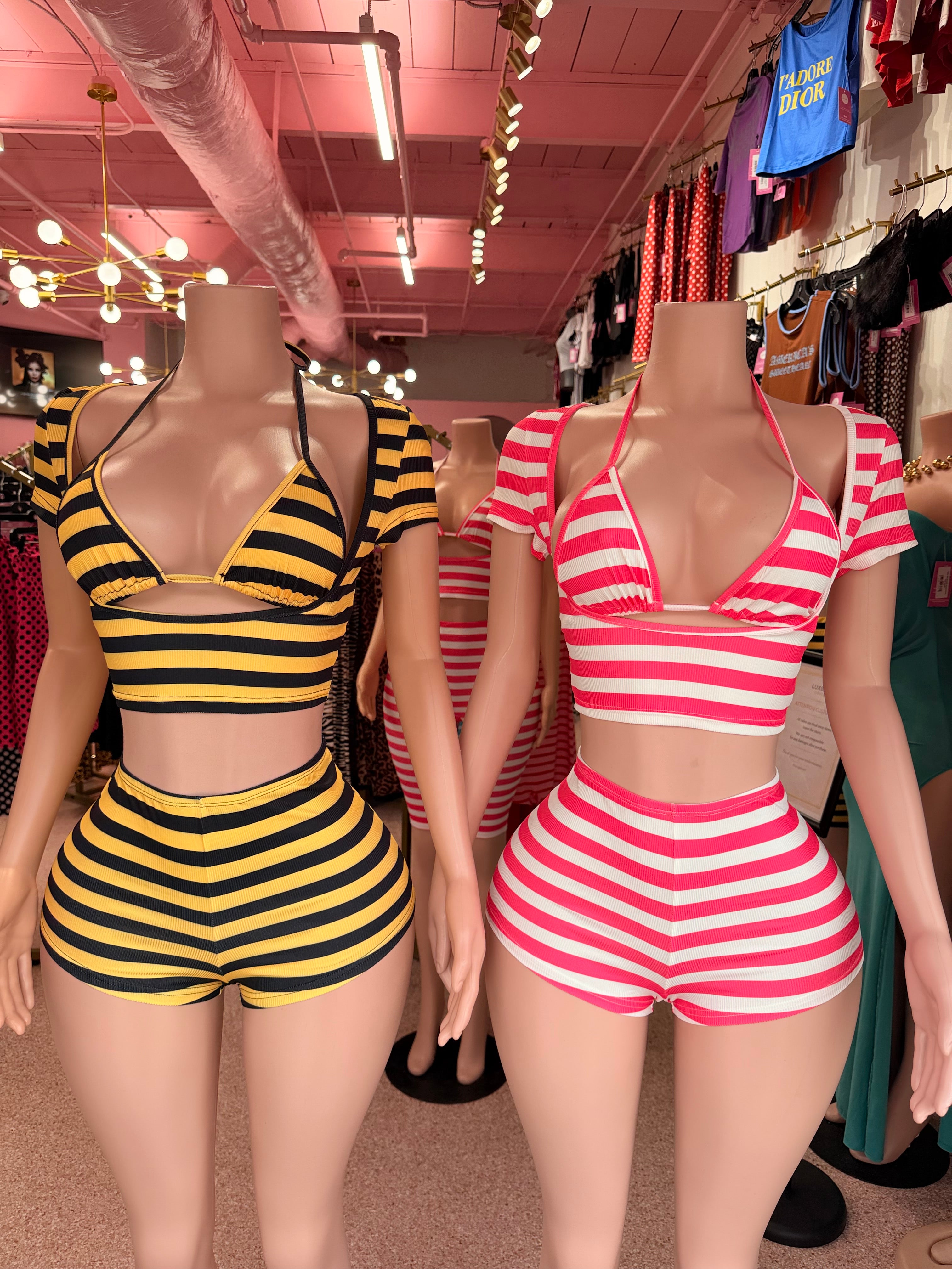 Candy Stripe Cutie Set – 3-Piece Short Set