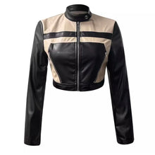 Fashion Fusion Cropped Leather Jacket- Black