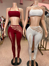 Up To No Good Lace Up Pant Set- Various Colors