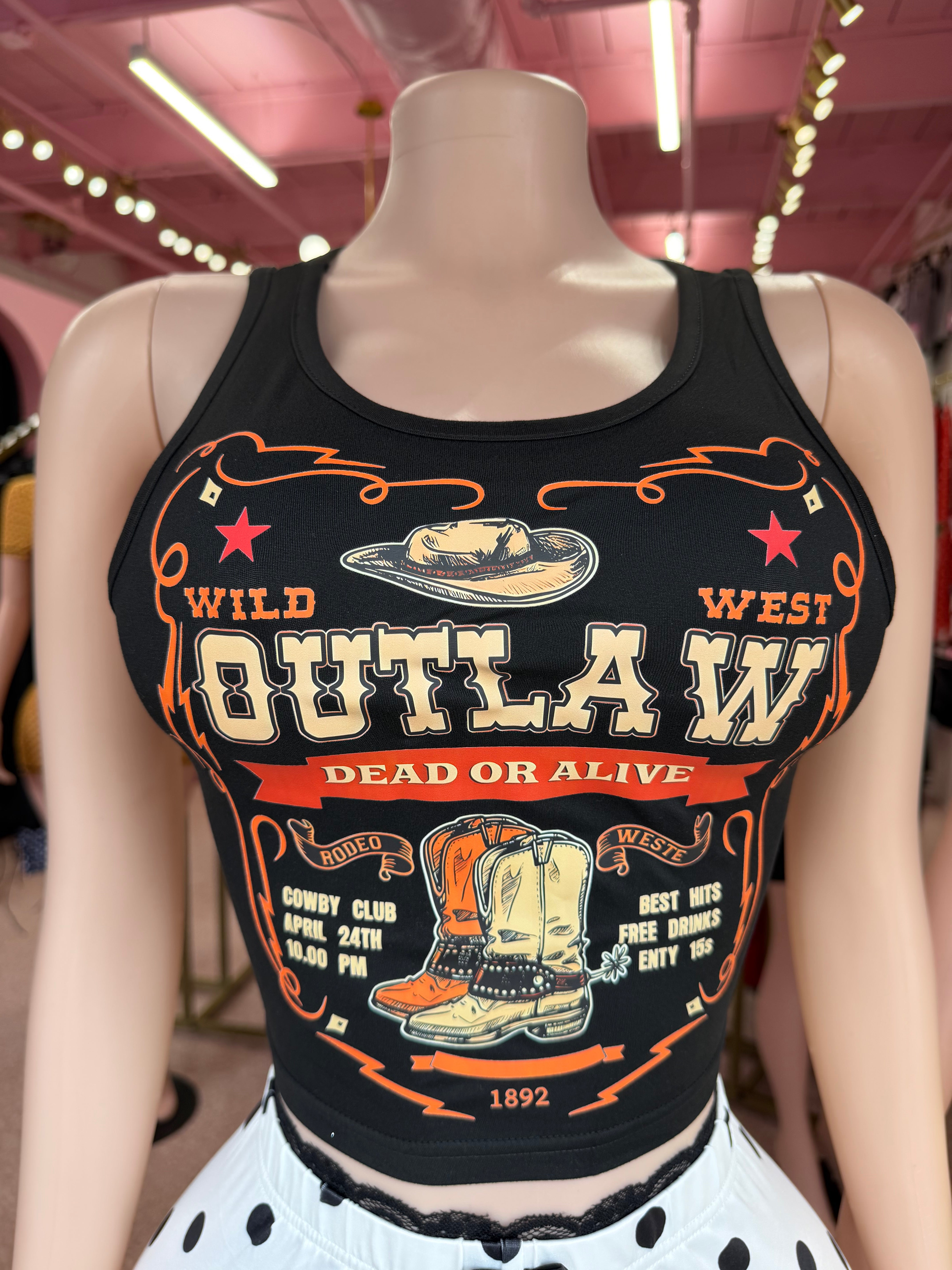 Wild West Outlaw Graphic Tank Top