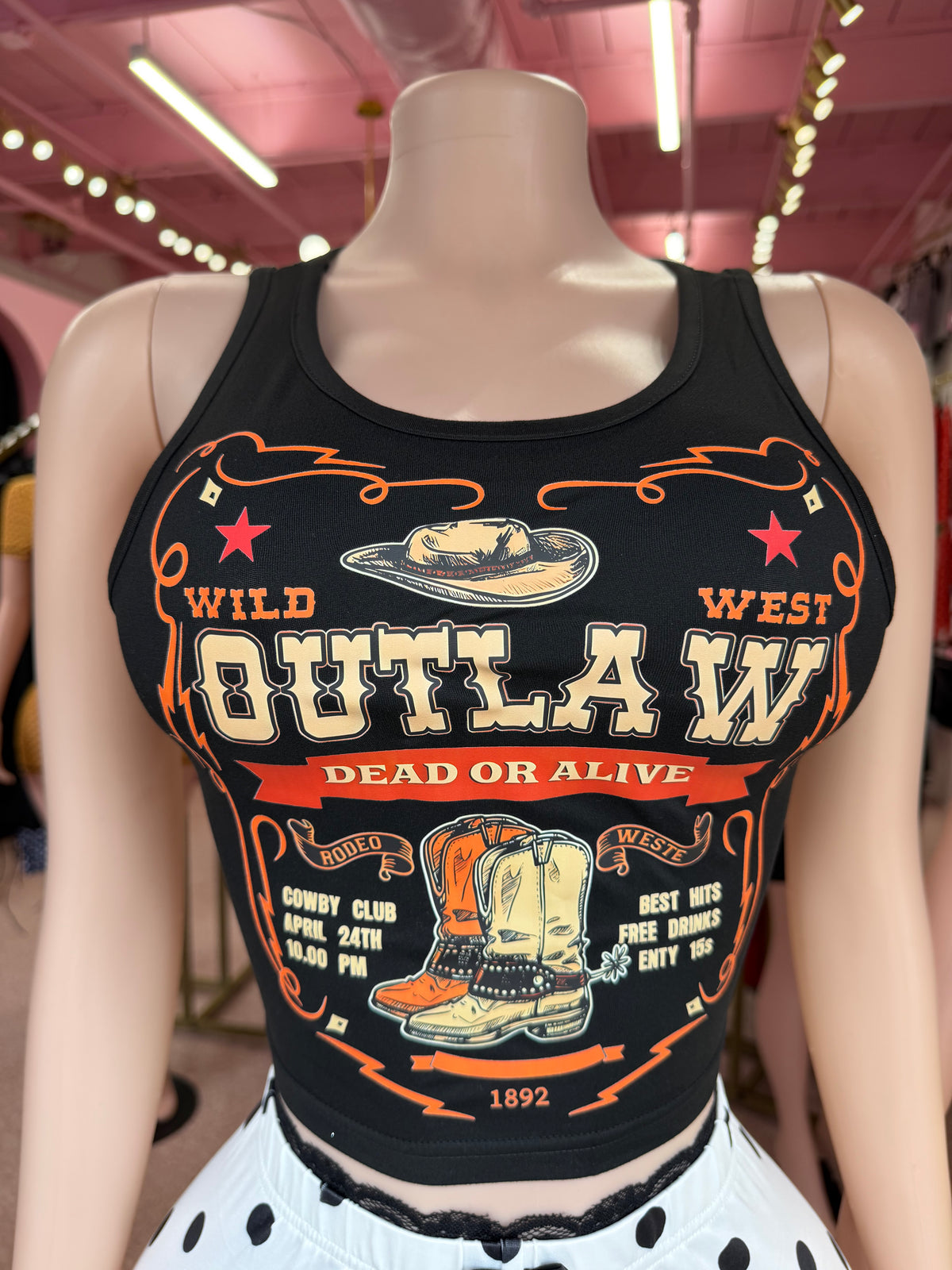 Wild West Outlaw Graphic Tank Top