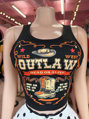 Wild West Outlaw Graphic Tank Top