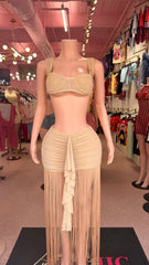 Champagne Showstopper Skirt Set – Gold