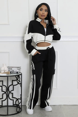 Keep It Cool Pant Set- Black