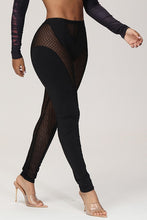 Sexy ASF V Mesh Knitted Legging- Black