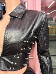 Studded Status Faux Leather Set