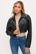Boss Instinct Cropped Moto Jacket- Black