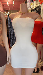 Basic Tube Mini Dress- Brown or White