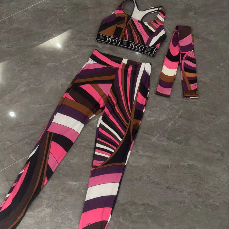 Puch Baby Inspired Wear Legging Set W/Scarf- Pink Multi