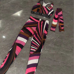 Puch Baby Inspired Wear Legging Set W/Scarf- Pink Multi