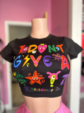 Don’t Give A Shtzz Graphic Crop Top- Black