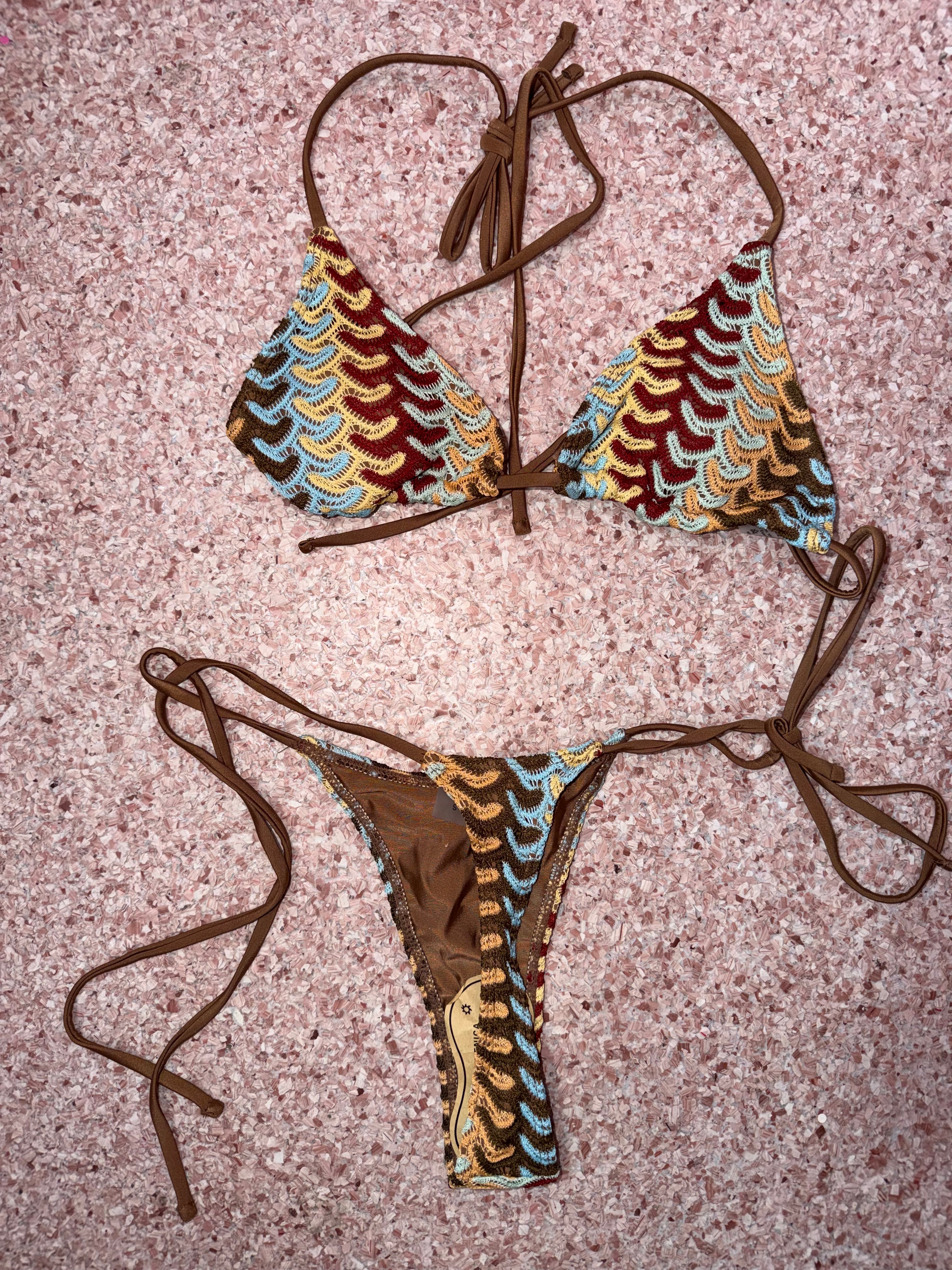 Island Heat Crochet Skirt & Thong Set