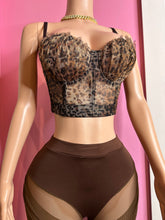 Leopard Mesh Corset