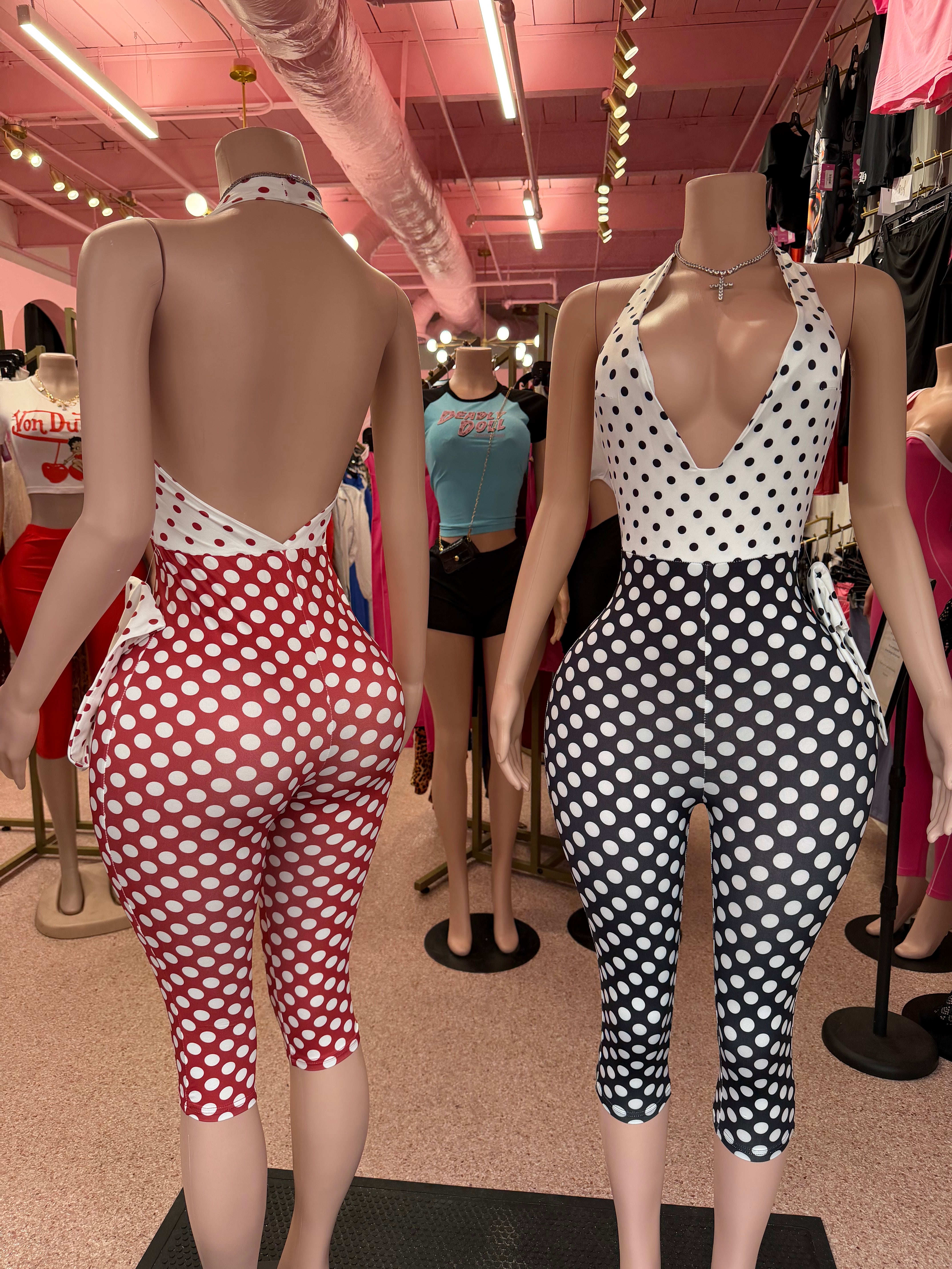 Spotted Trouble Halter Set