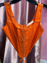 Linen Corset Top- Orange