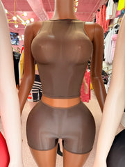 Liquid Sleeveless Short Set