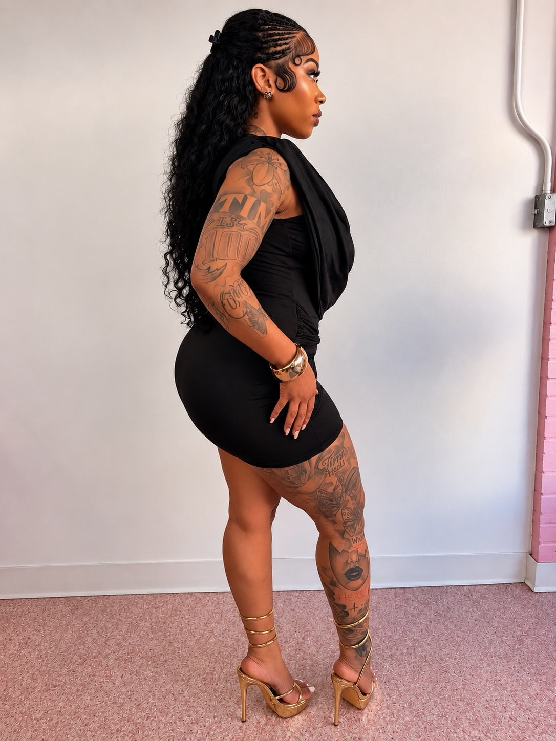 Rich Taste Mini Dress – Black