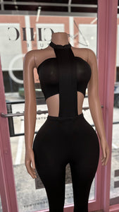 Lead The Way Two Piece Jumpsuit- Black