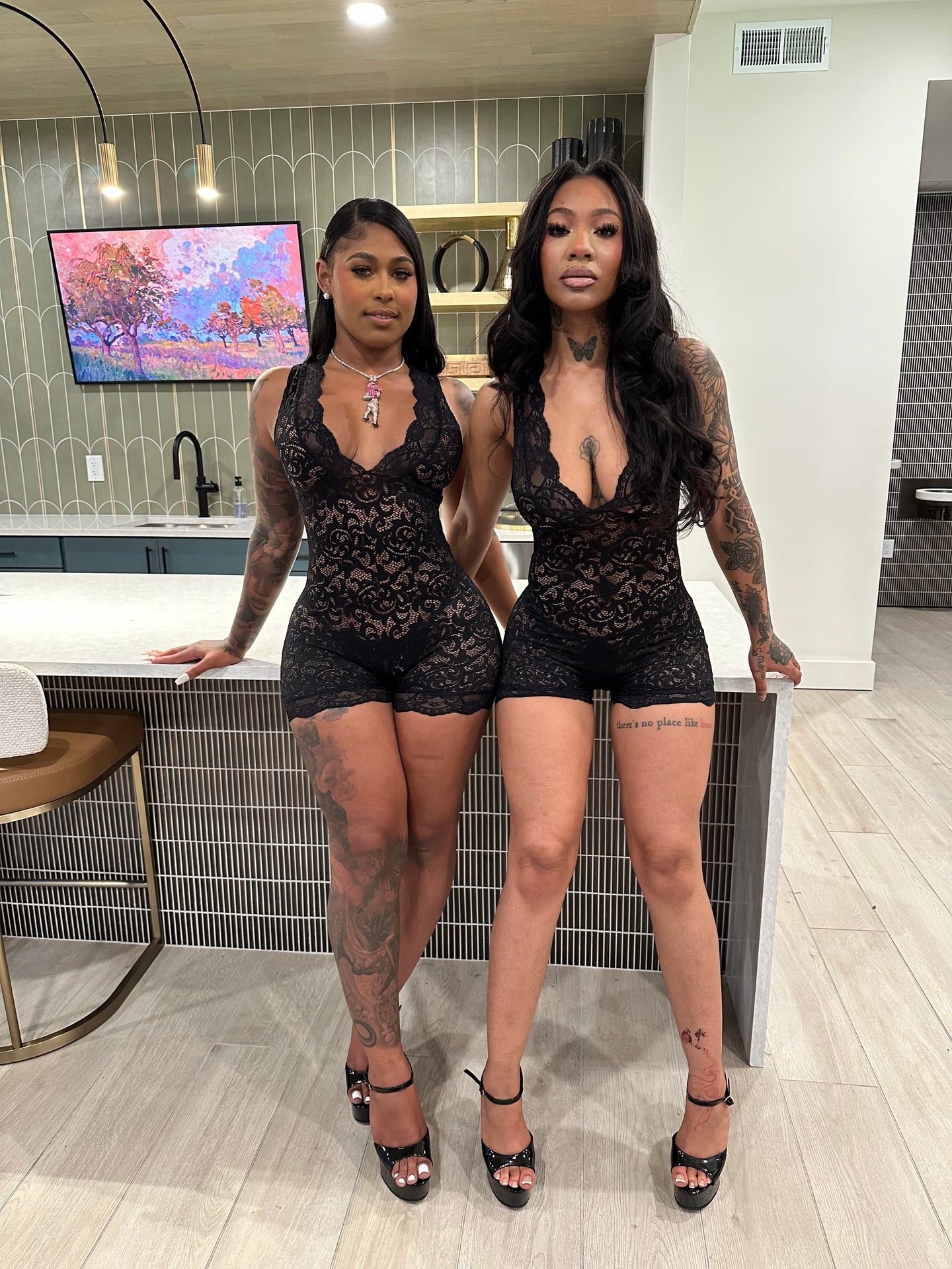 Unruly Desire Lace Romper – Black