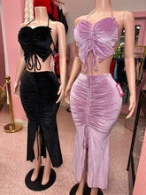 Everything I Want Velvet Maxi Skirt Set –Dusty Pink