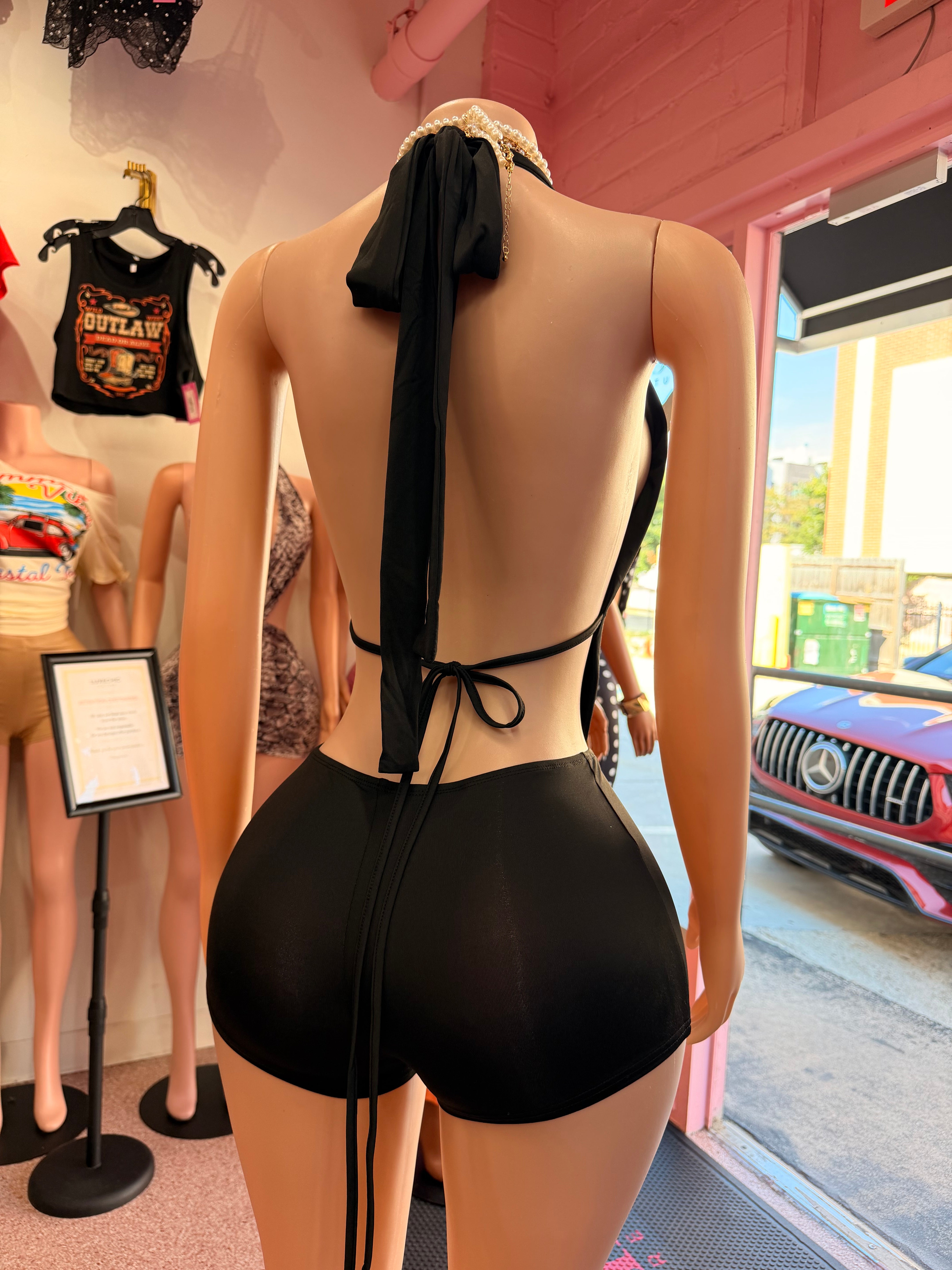 Nothing Left To Hide Short Set – Black