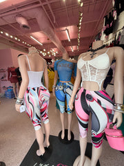Abstract Attraction Capri Pants