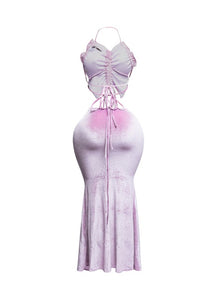 Everything I Want Velvet Maxi Skirt Set –Dusty Pink
