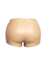 Matte PU Shorts- Nude