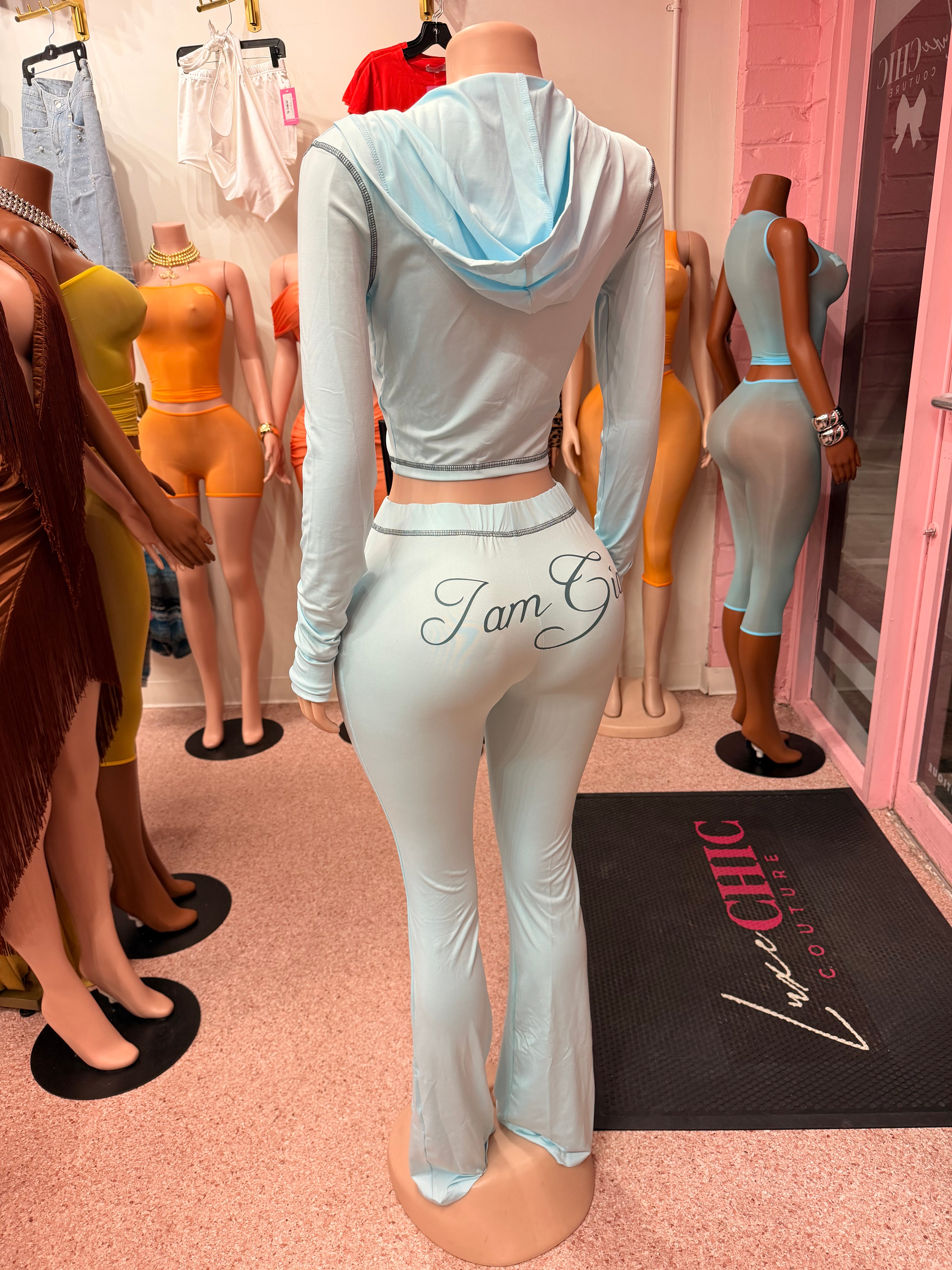 Gia Pant Set- Lt Blue