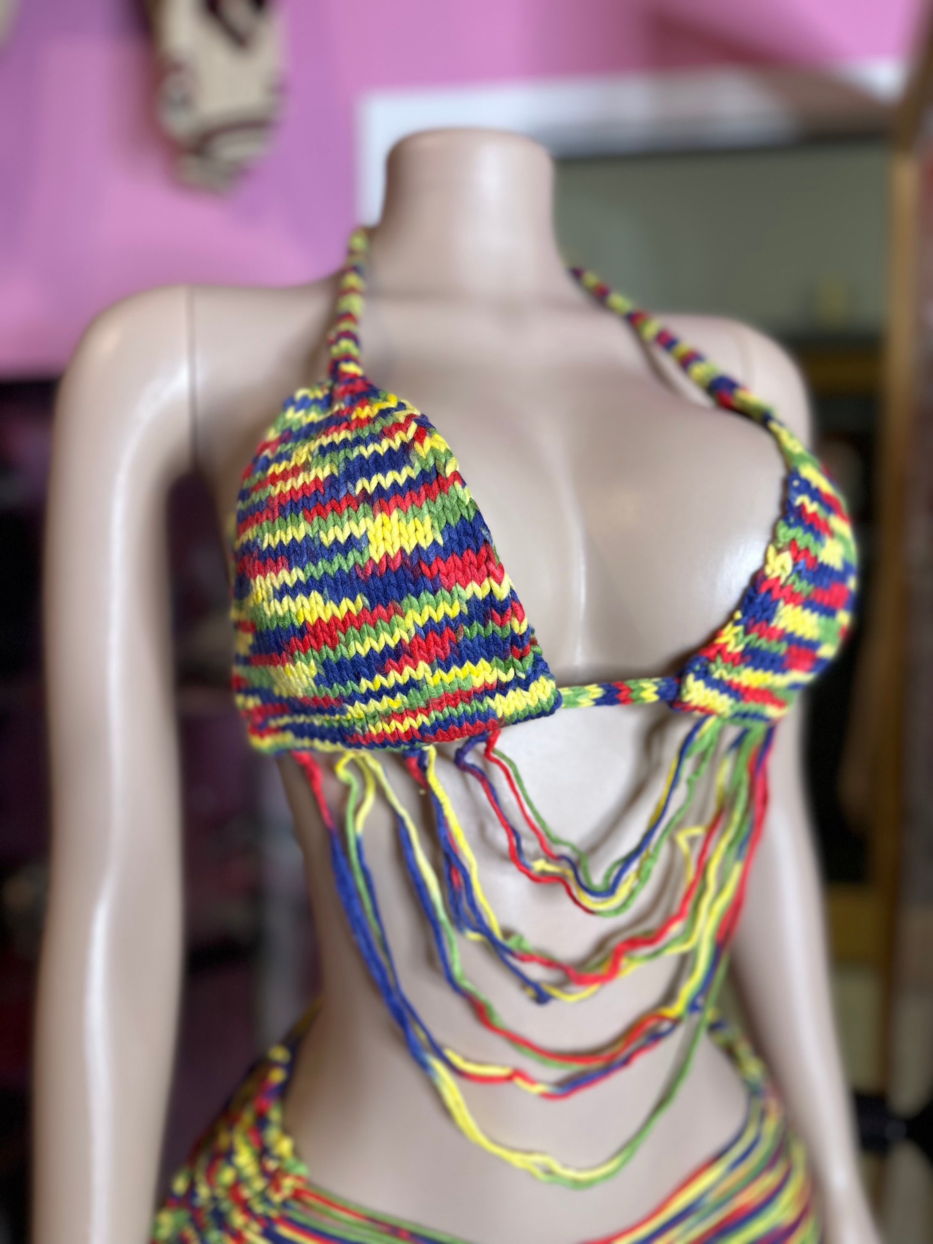 Blooming Threads Crochet Skirt Set- Multi