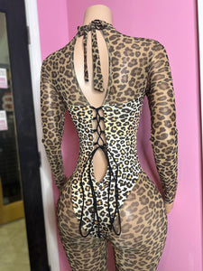 Spotted Seduction Animal Print Jumpsuit