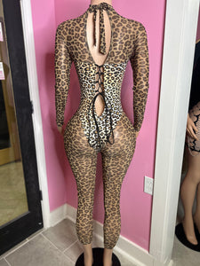 Spotted Seduction Animal Print Jumpsuit