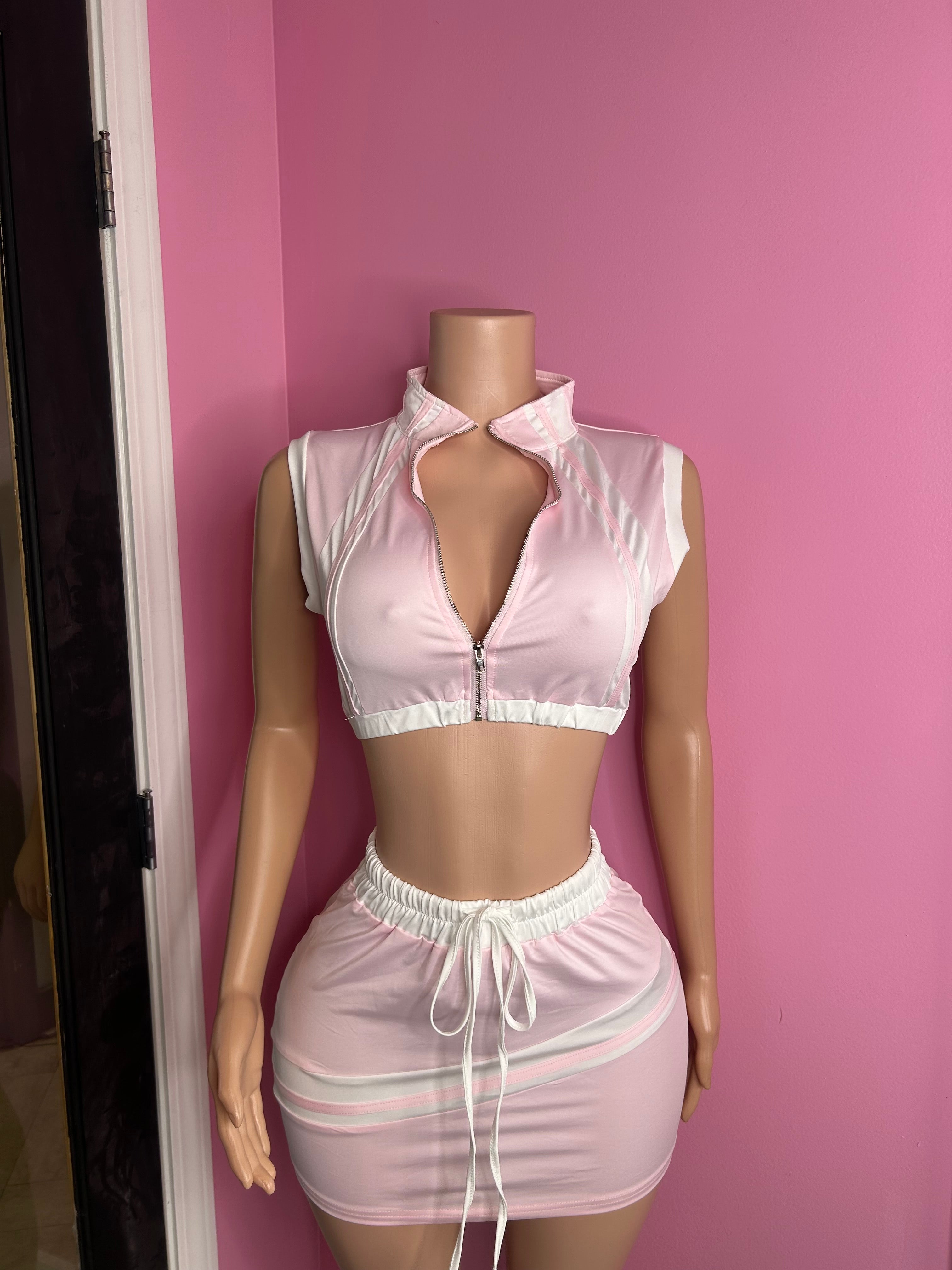 Taking Off Windbreaker Skirt Set- Various Colors