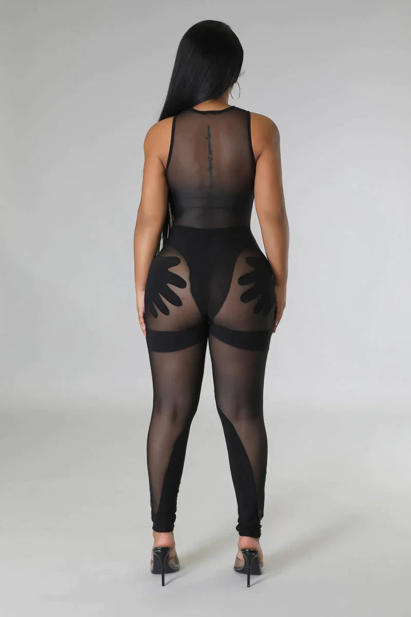 A Handful Bodysuit Legging Set- Black