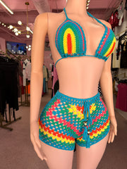 Boho Chic Crochet Swim Set- Multi
