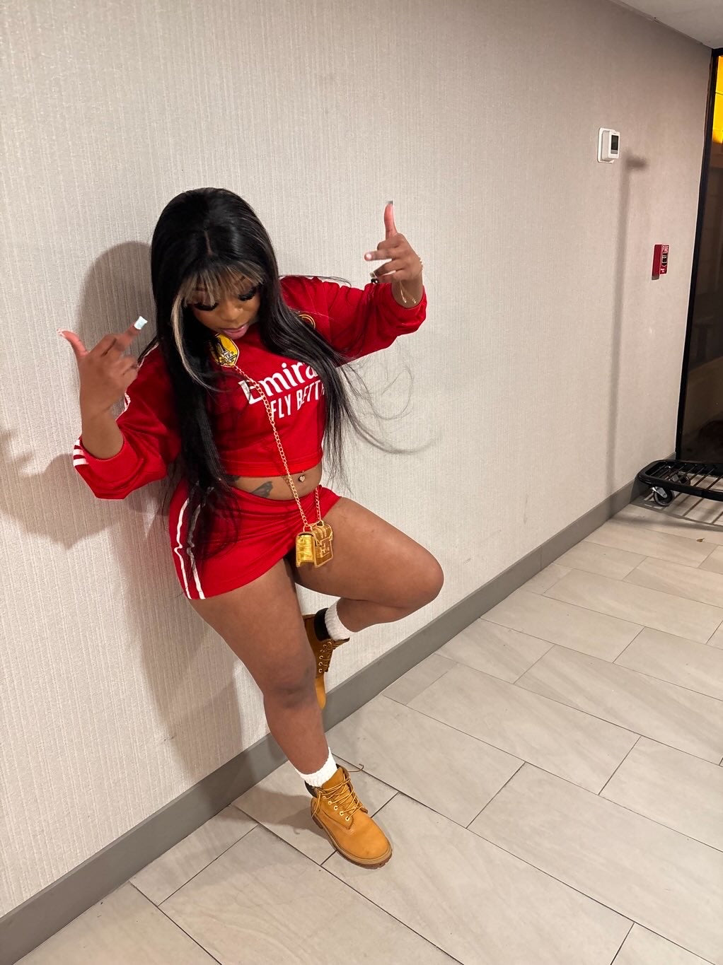 Little Miss Cutie Mini Skort- Red