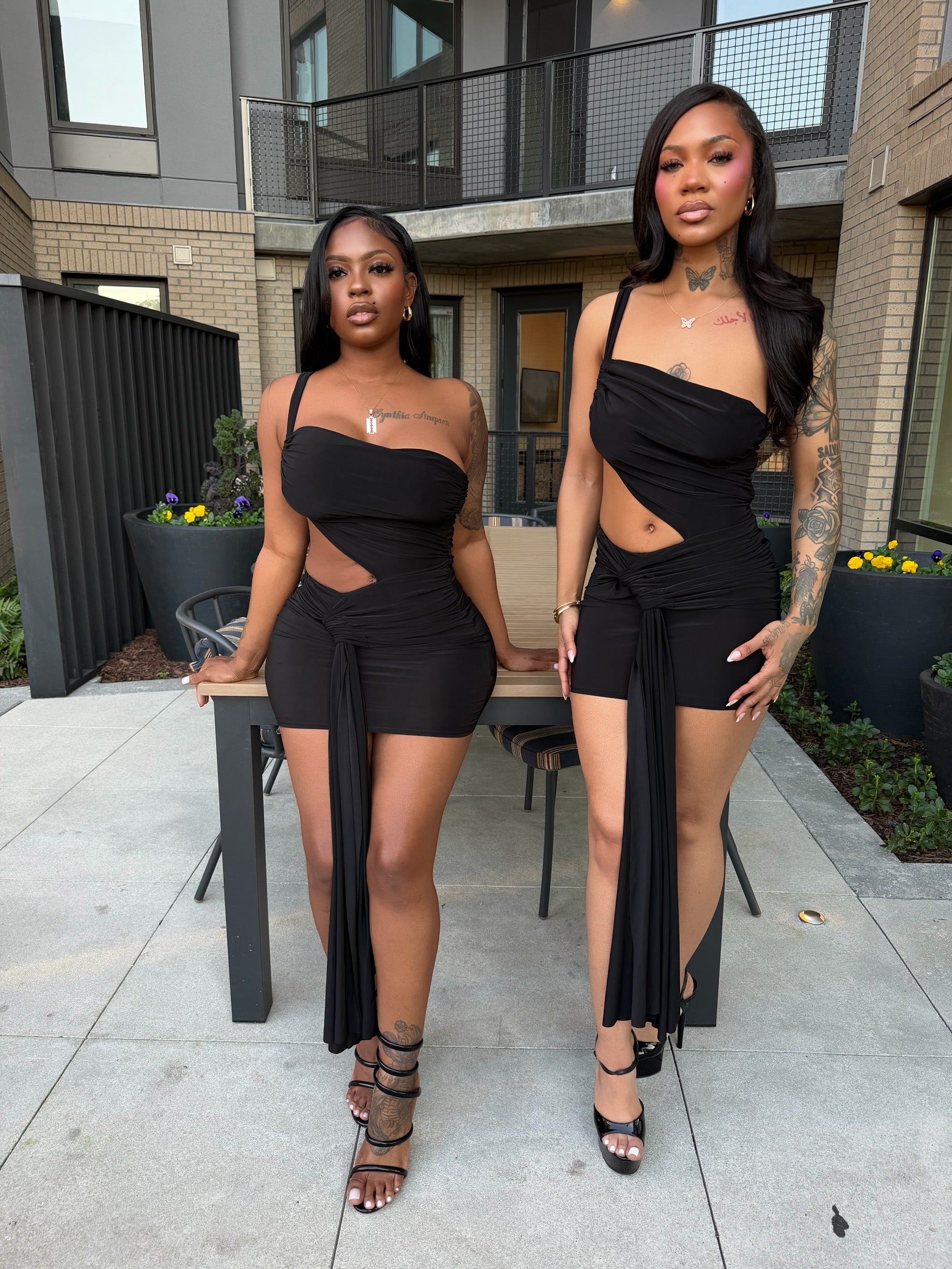 Serve Notice Mini Dress – Black